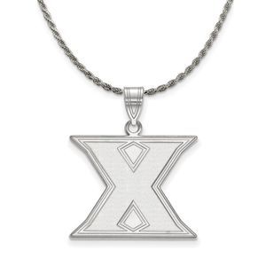 Sterling Silver Xavier U. Large Initial X Necklace - 22 Inch